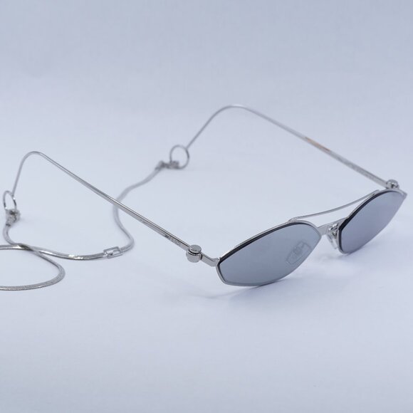 🕶️ New Fendi FE40114U-Y 16C Sunglasses - Palladium withPalladium Chain Frame